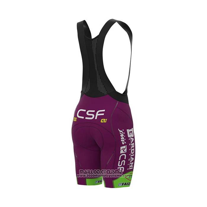 2022 Maillot Cyclisme Bardiani Csf Violet Vert Manches Courtes et Cuissard